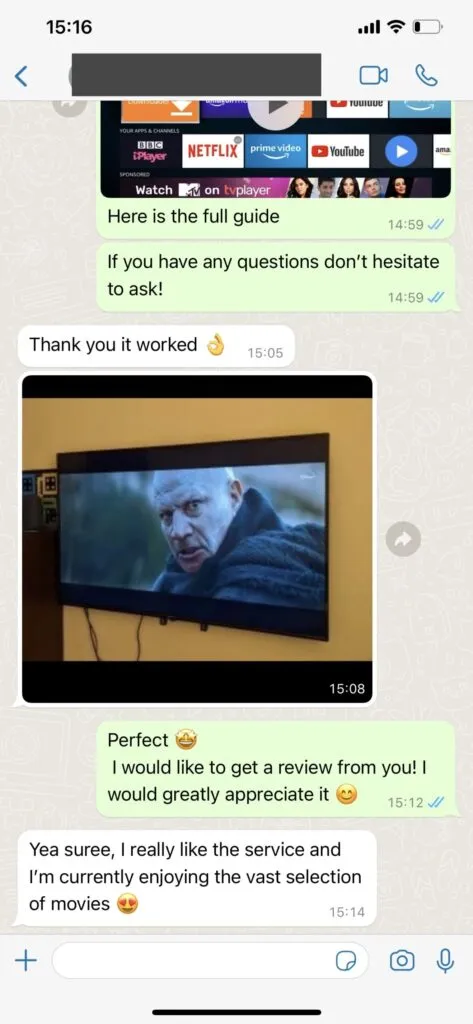 Skärmdump kundaktivering WhatsApp 1