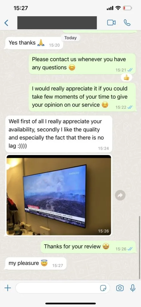 Feedback kundnöjdhet WhatsApp 2