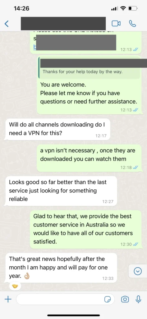 Bekräftelse abonnemangsförnyelse WhatsApp 3