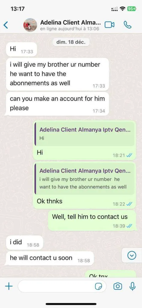Feedback 4K-streaming via WhatsApp 5